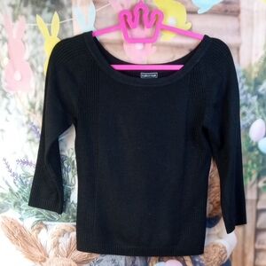 💩 Takeout Black Knit Top